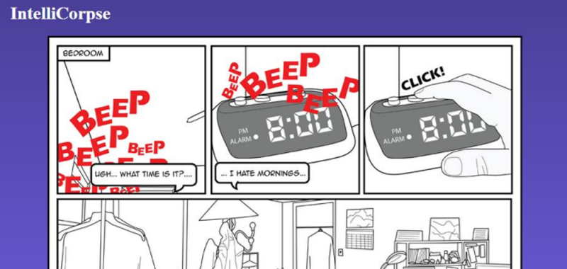Screenshot from the Masters Project comic